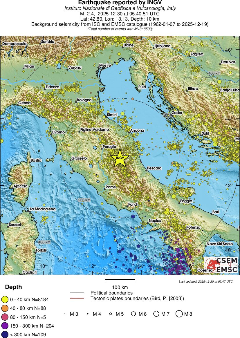 regional historical seismicity