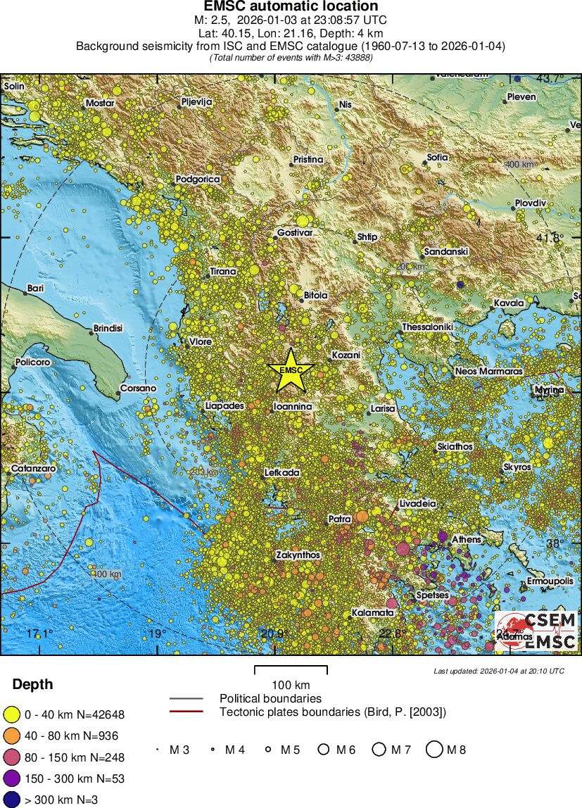 regional historical seismicity