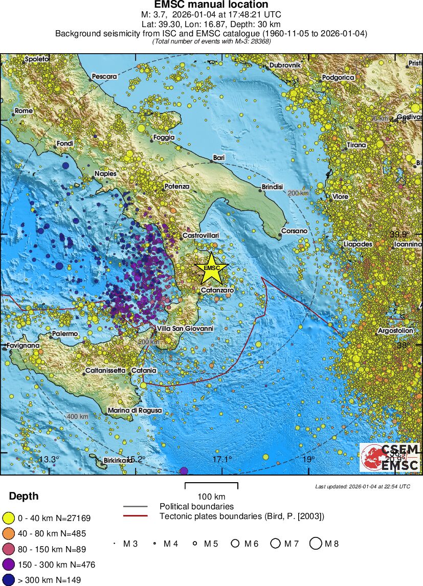 regional historical seismicity