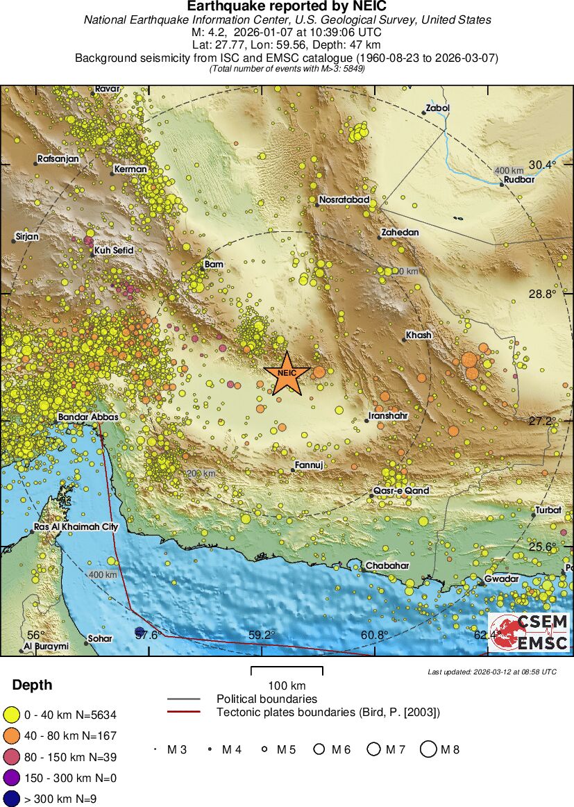 regional historical seismicity