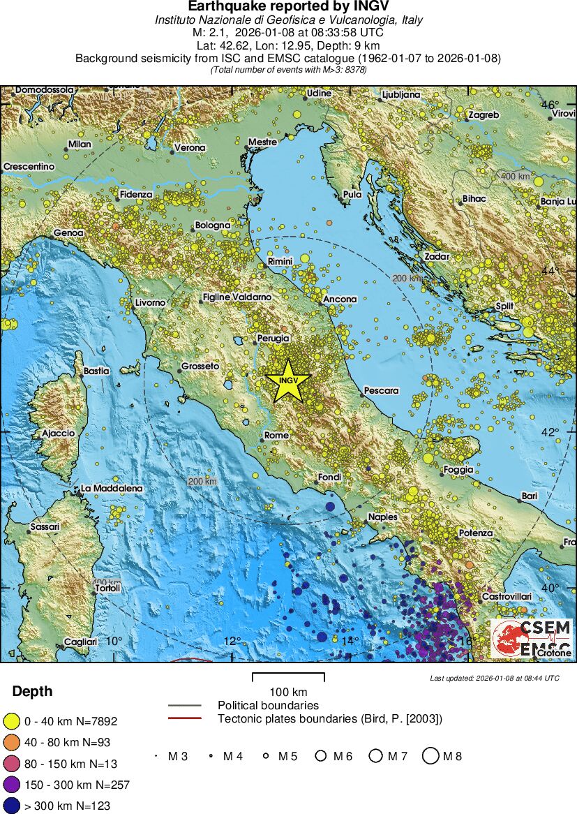 regional historical seismicity