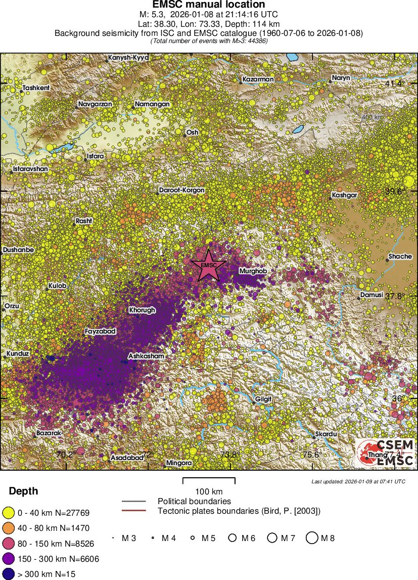 regional historical seismicity