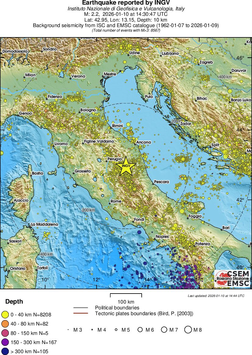 regional historical seismicity