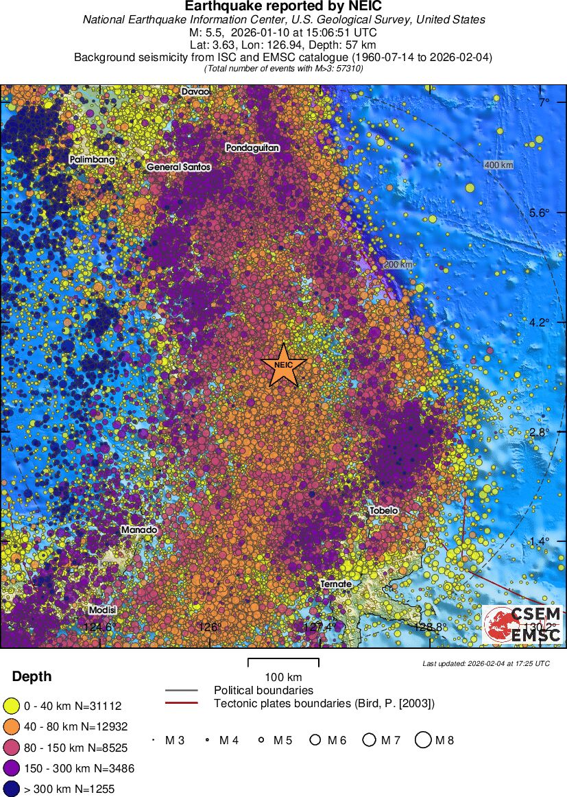 regional historical seismicity