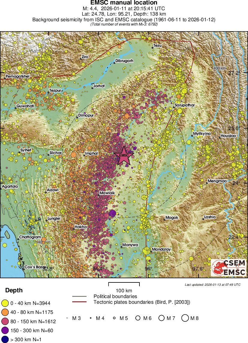 regional historical seismicity