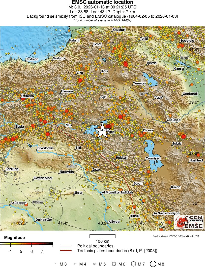 regional magnitude historical seismicity