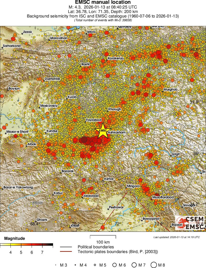 regional magnitude historical seismicity