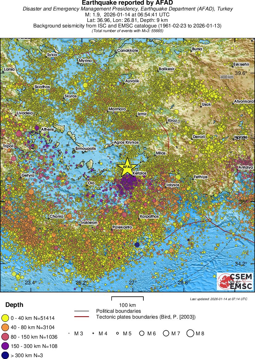 regional historical seismicity