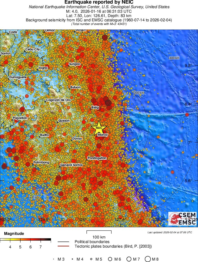 regional magnitude historical seismicity