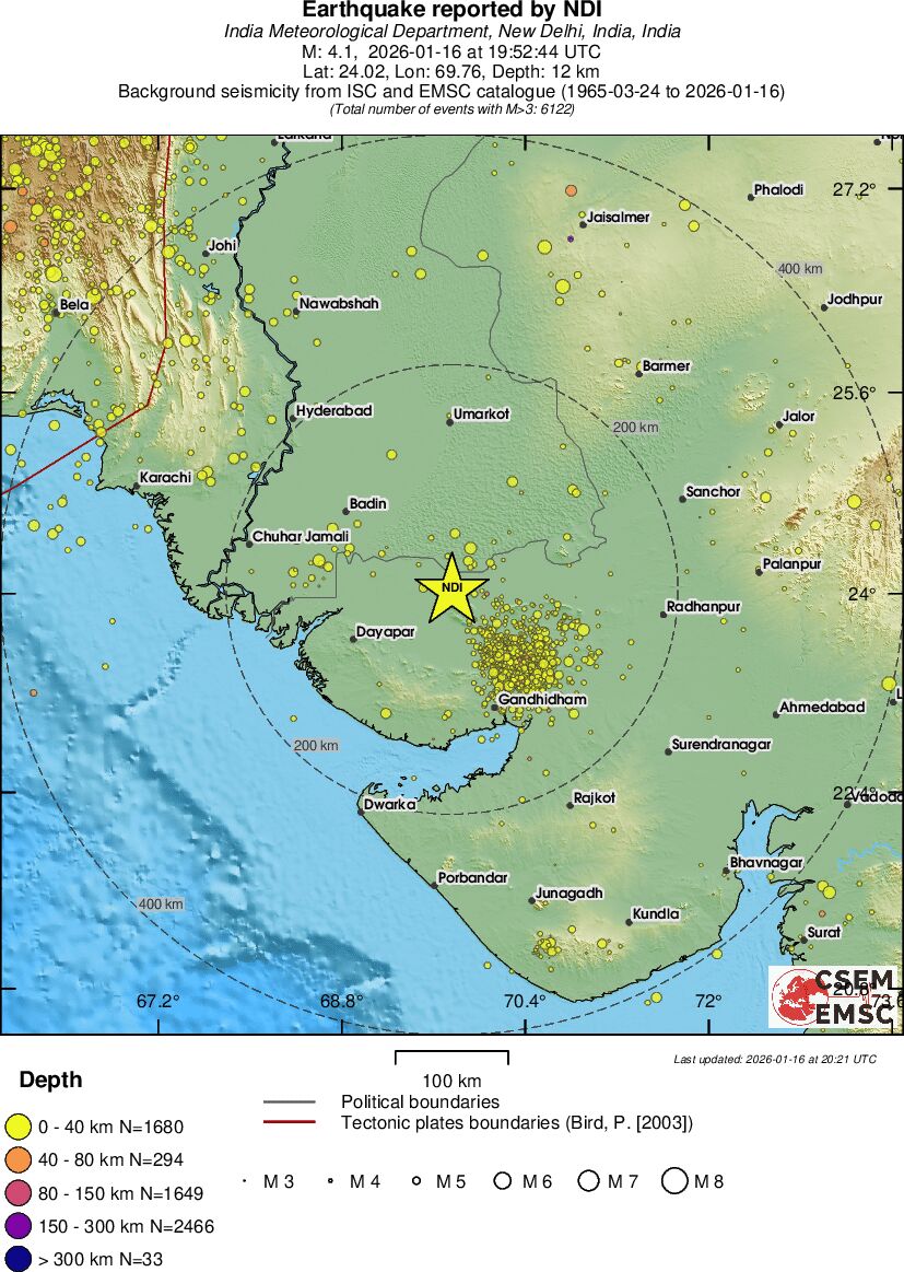 regional historical seismicity