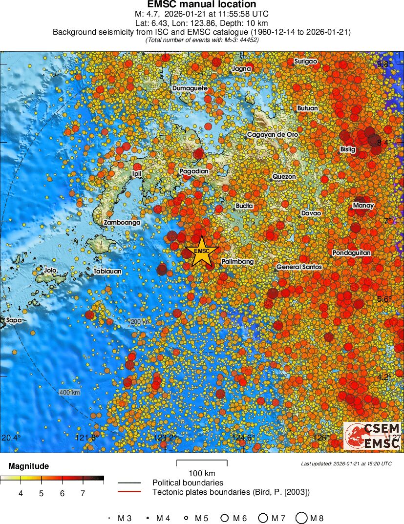regional magnitude historical seismicity
