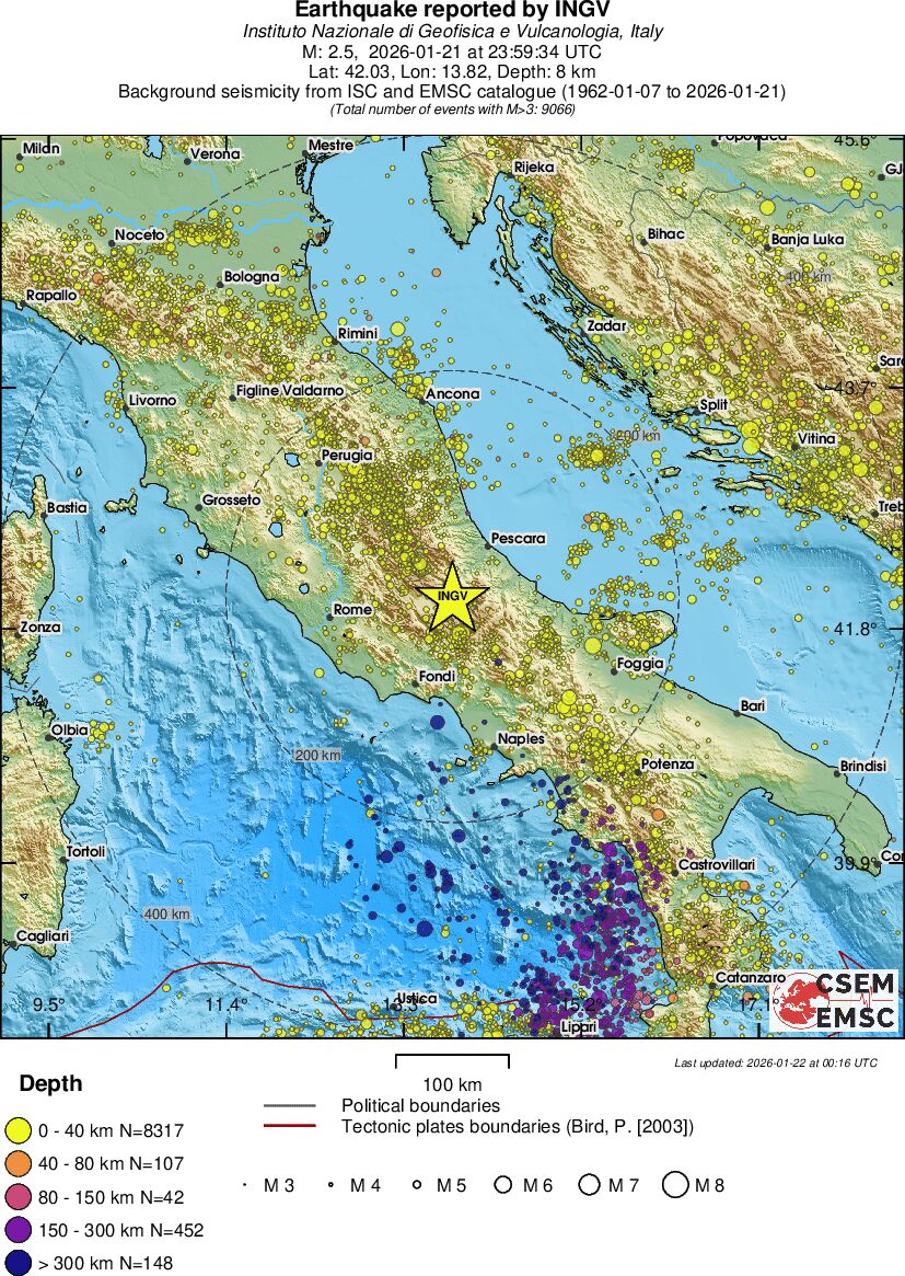 regional historical seismicity