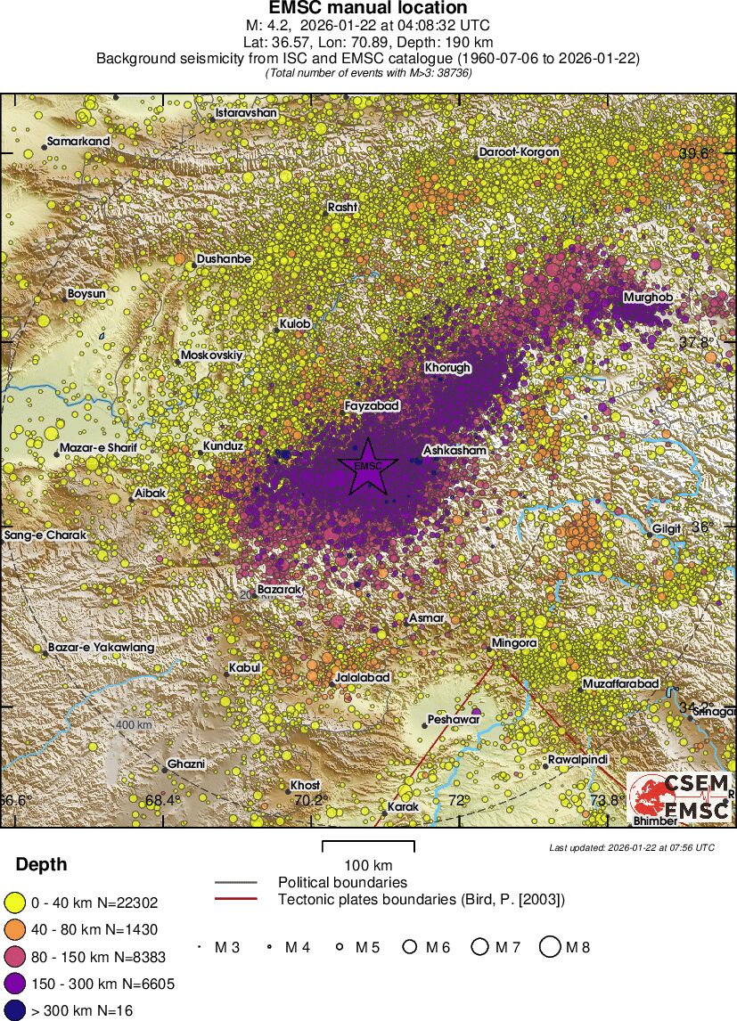 regional historical seismicity