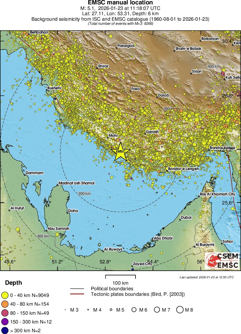 regional historical seismicity