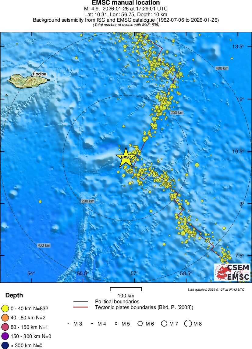 regional historical seismicity