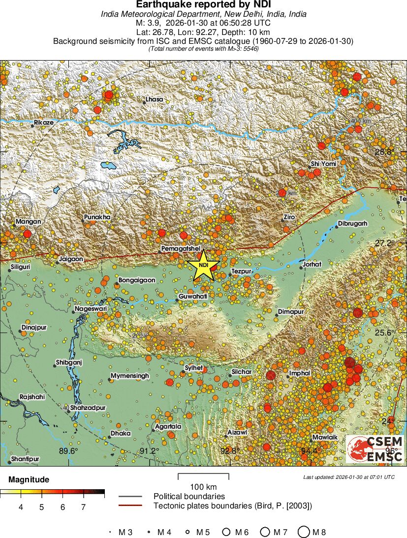 regional magnitude historical seismicity