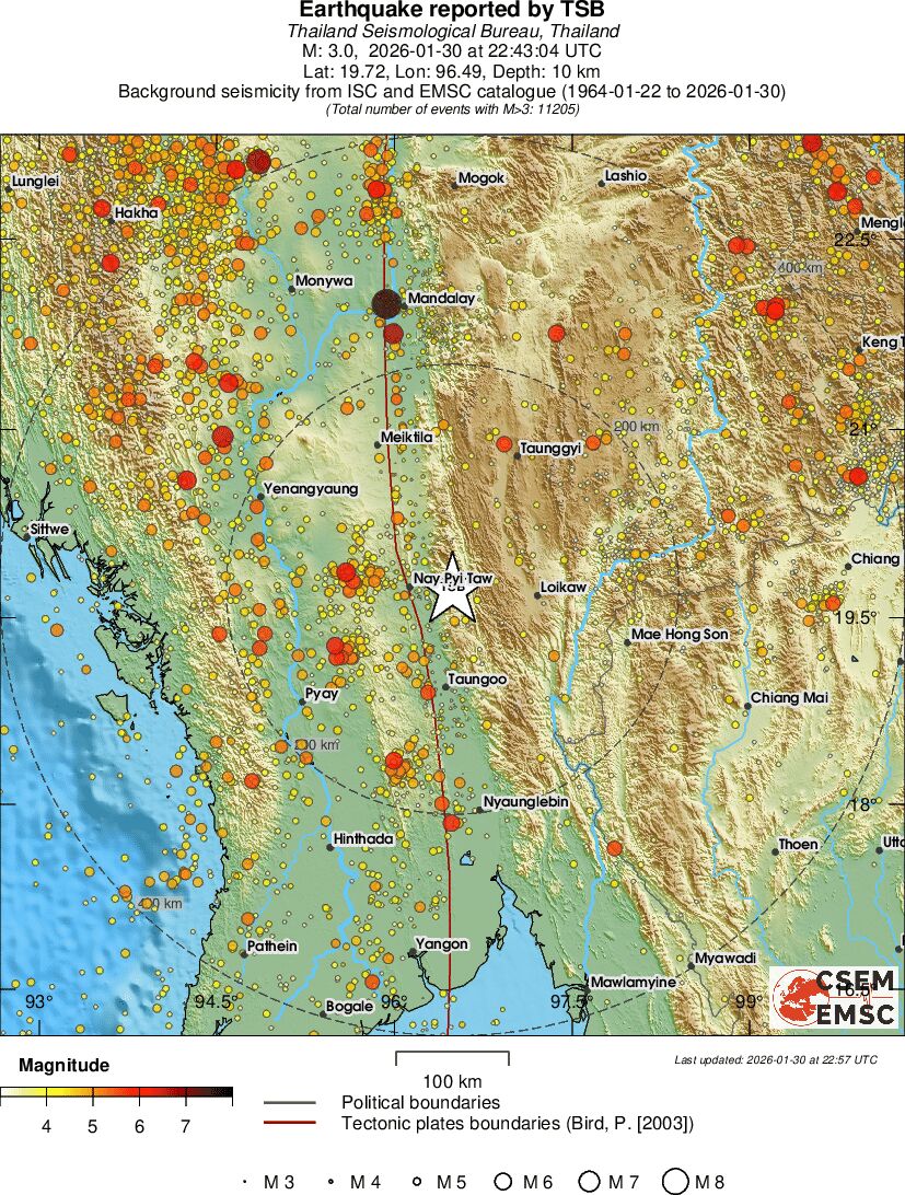 regional magnitude historical seismicity