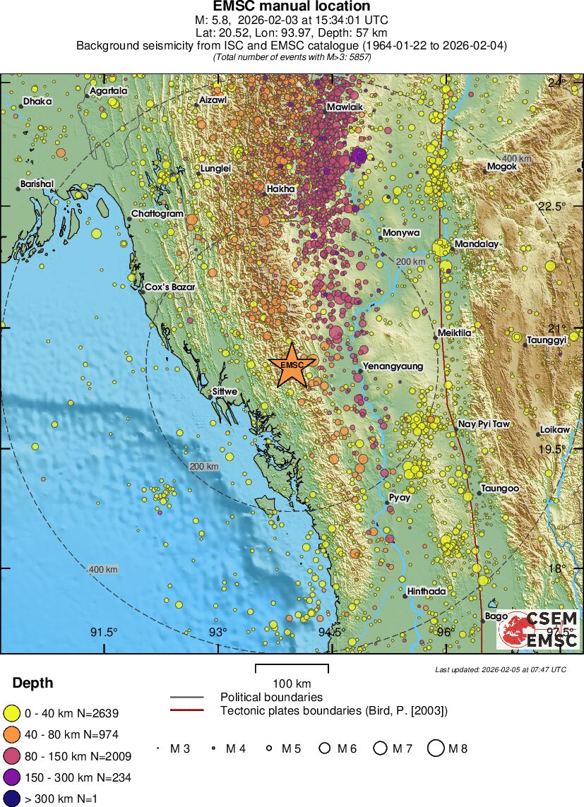 regional historical seismicity