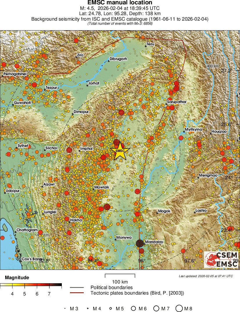 regional magnitude historical seismicity