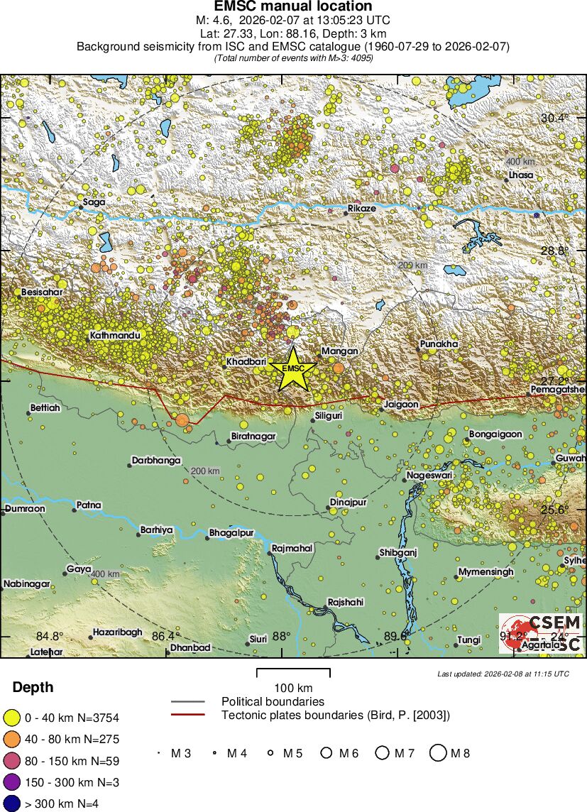 regional historical seismicity