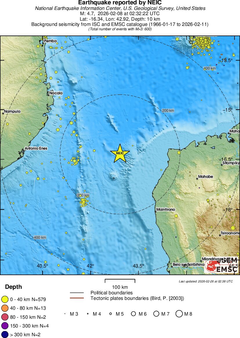 regional historical seismicity