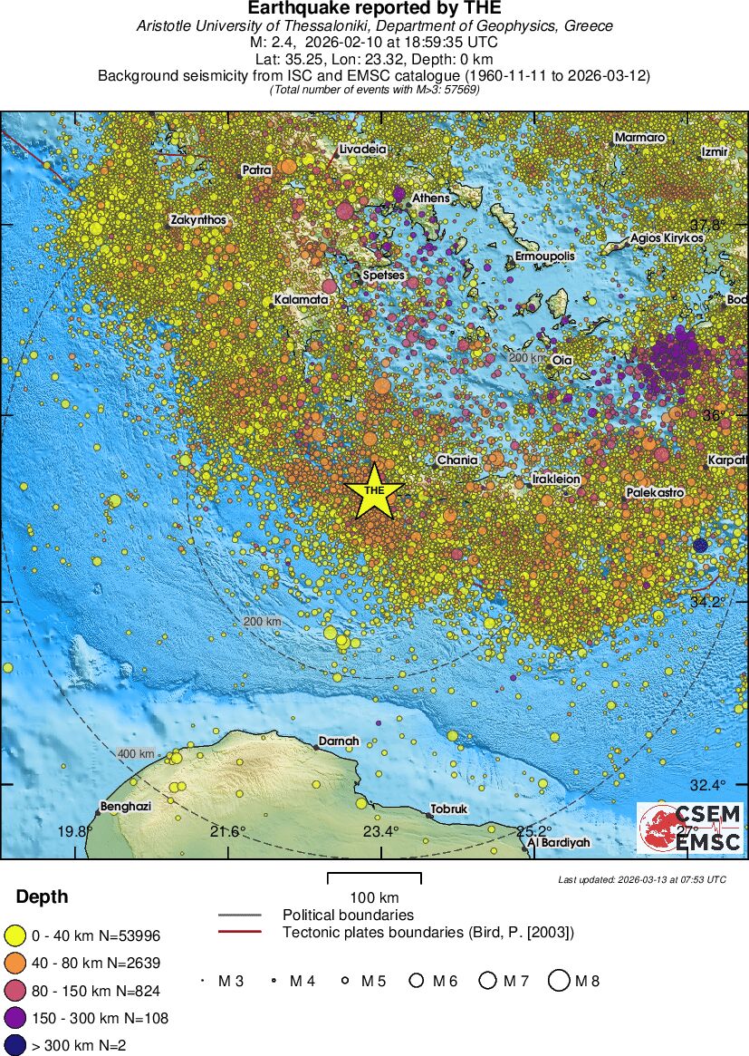 regional historical seismicity