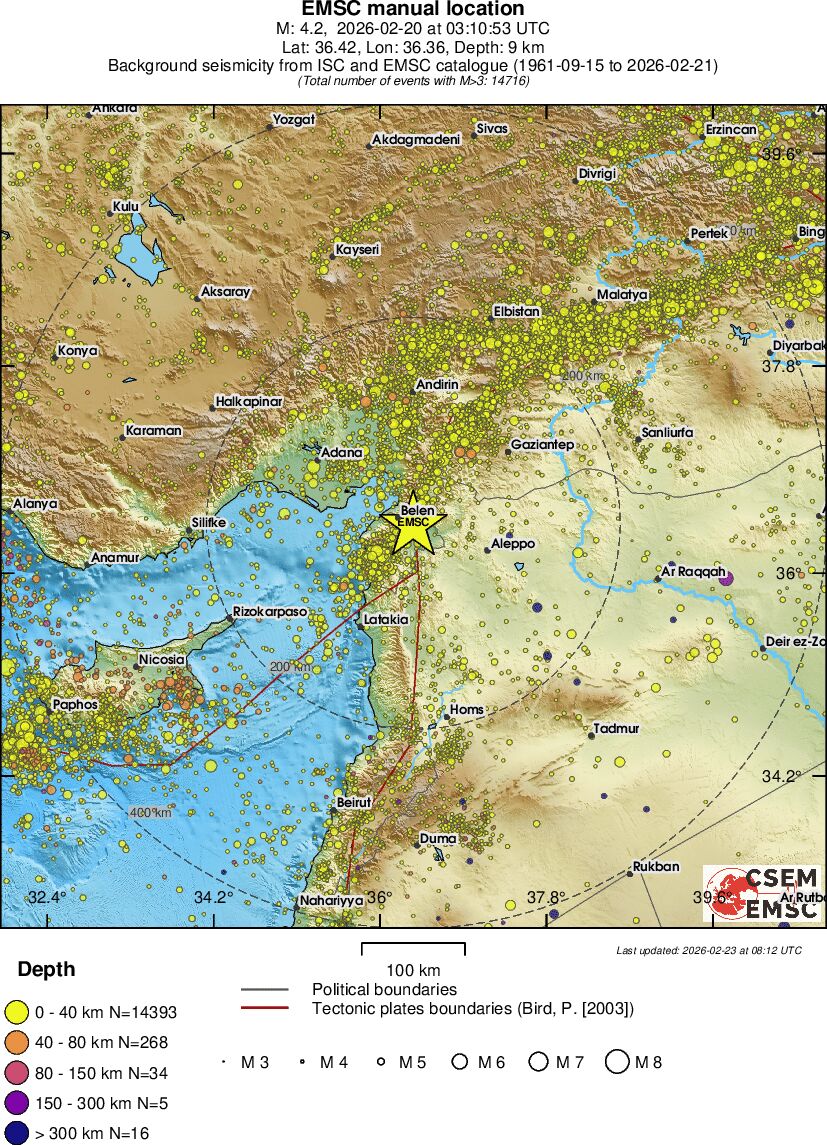 regional historical seismicity