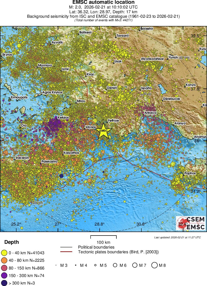 regional historical seismicity