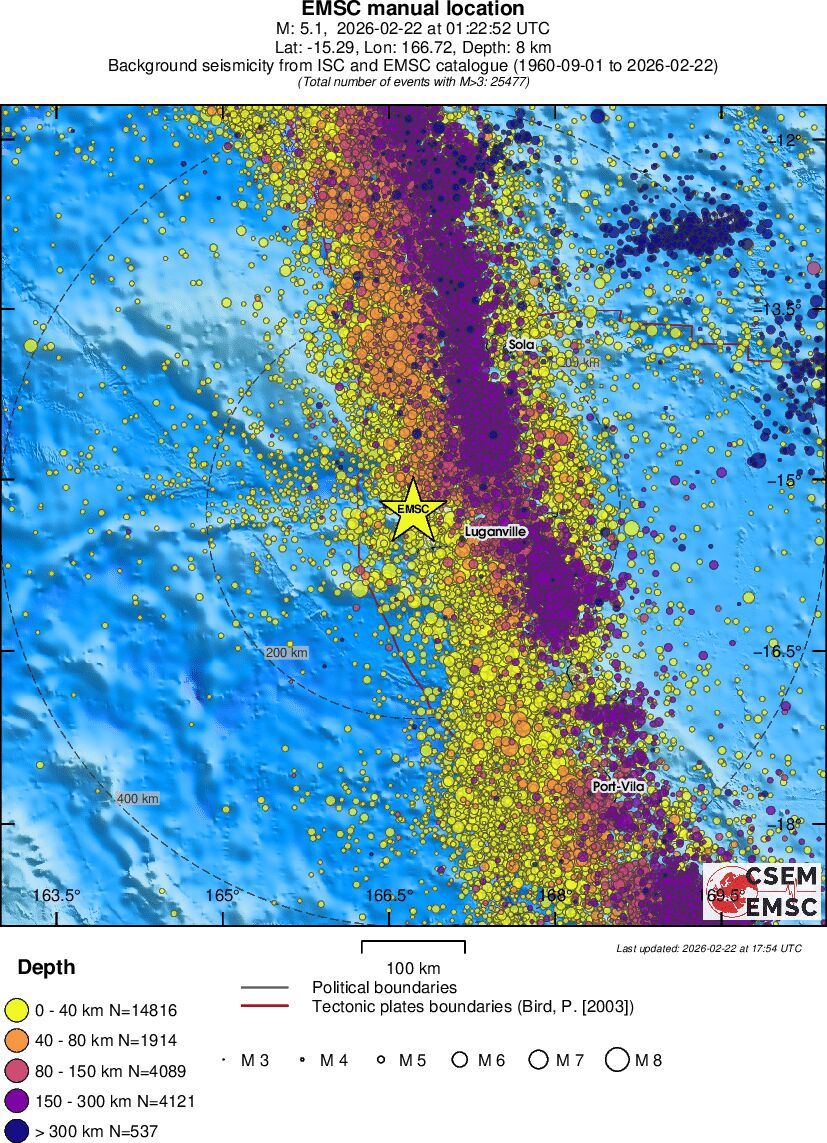 regional historical seismicity