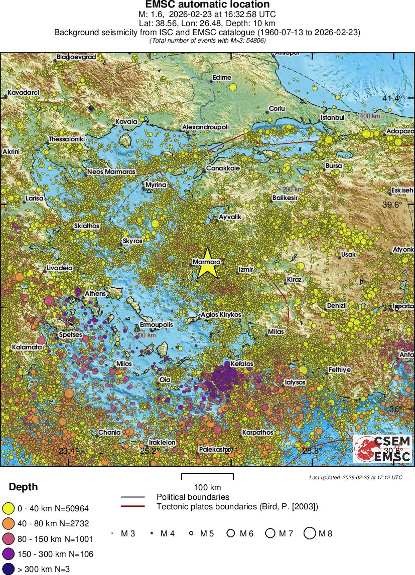 regional historical seismicity