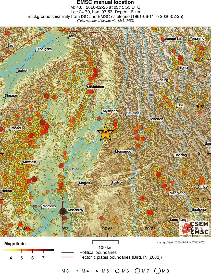 regional magnitude historical seismicity