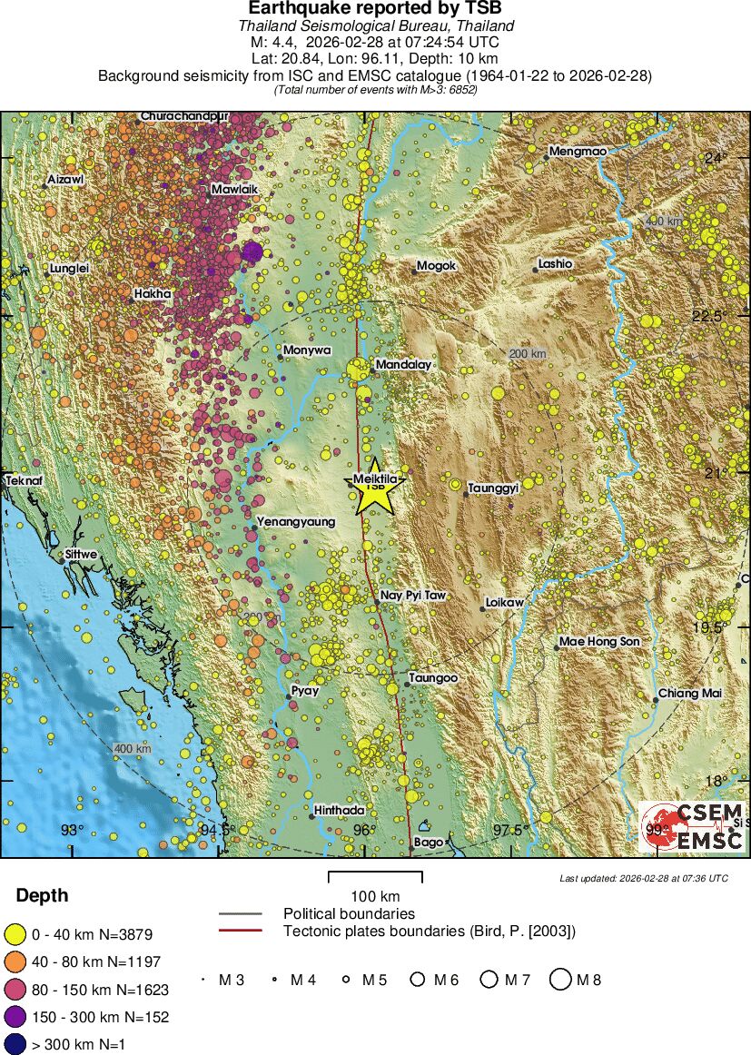 regional historical seismicity