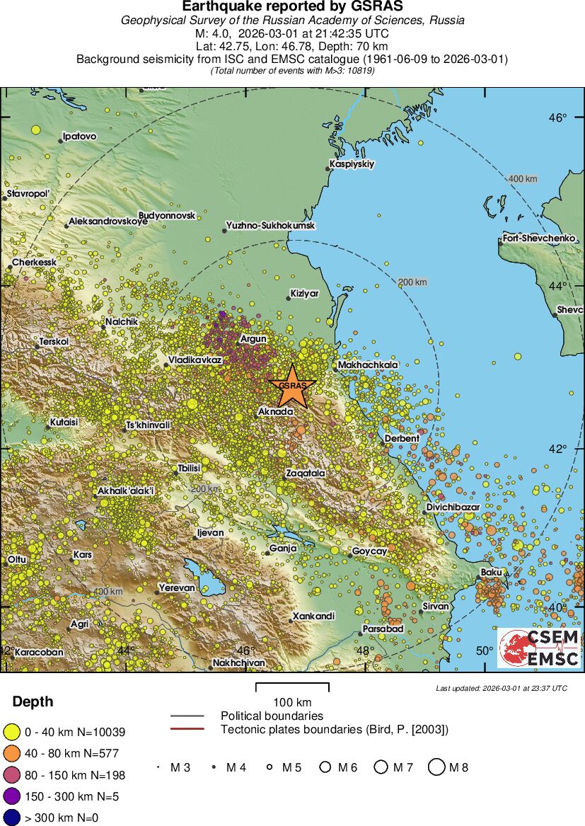 regional historical seismicity