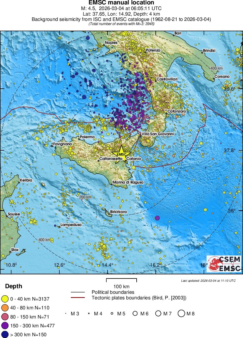 regional historical seismicity