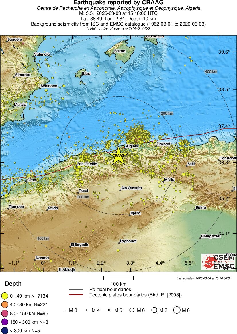 regional historical seismicity