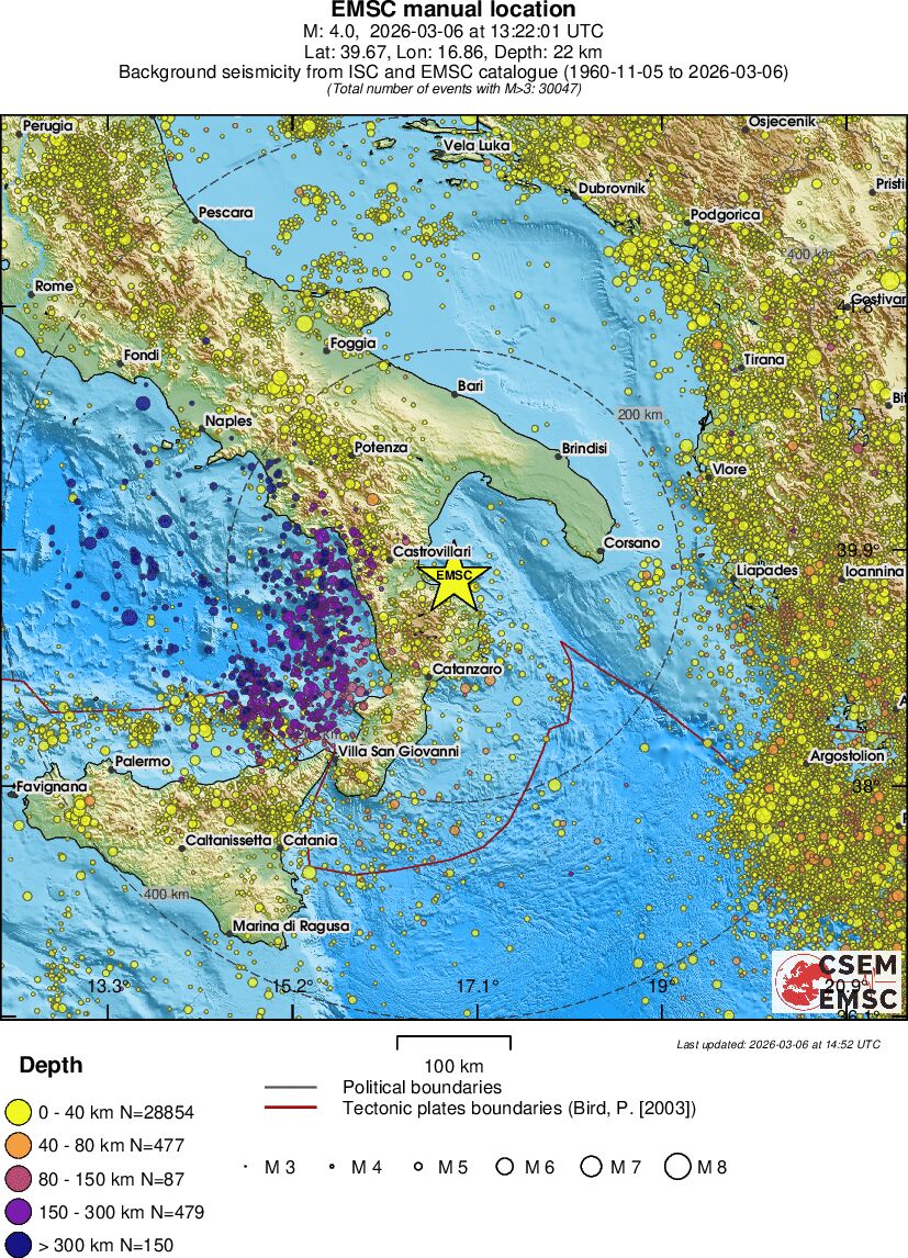 regional historical seismicity