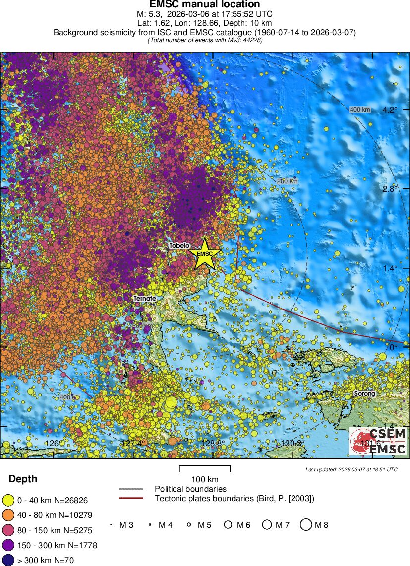 regional historical seismicity