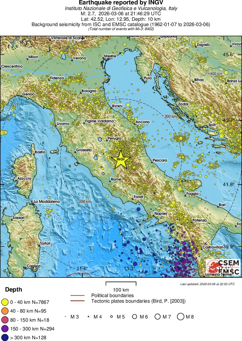 regional historical seismicity