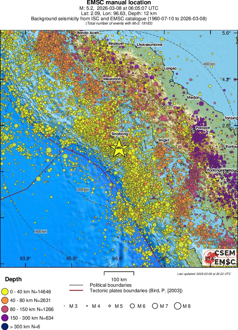regional historical seismicity