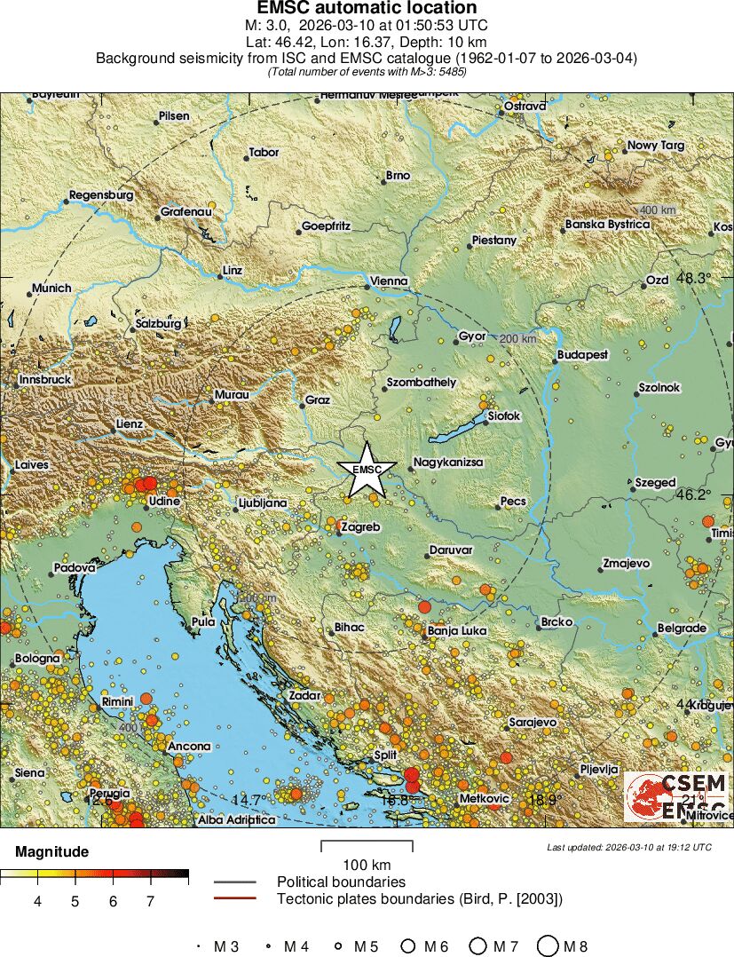 regional magnitude historical seismicity