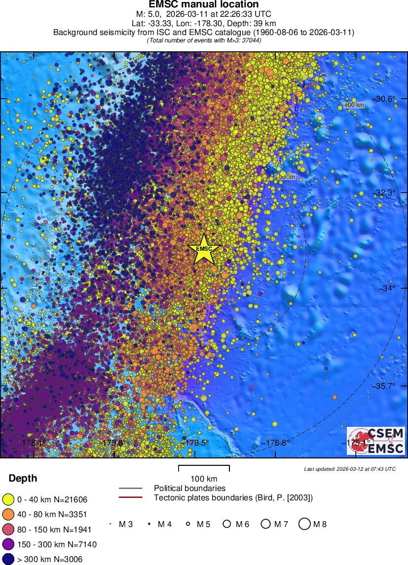regional historical seismicity