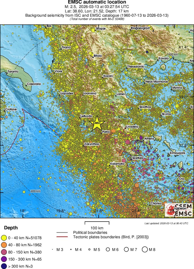 regional historical seismicity