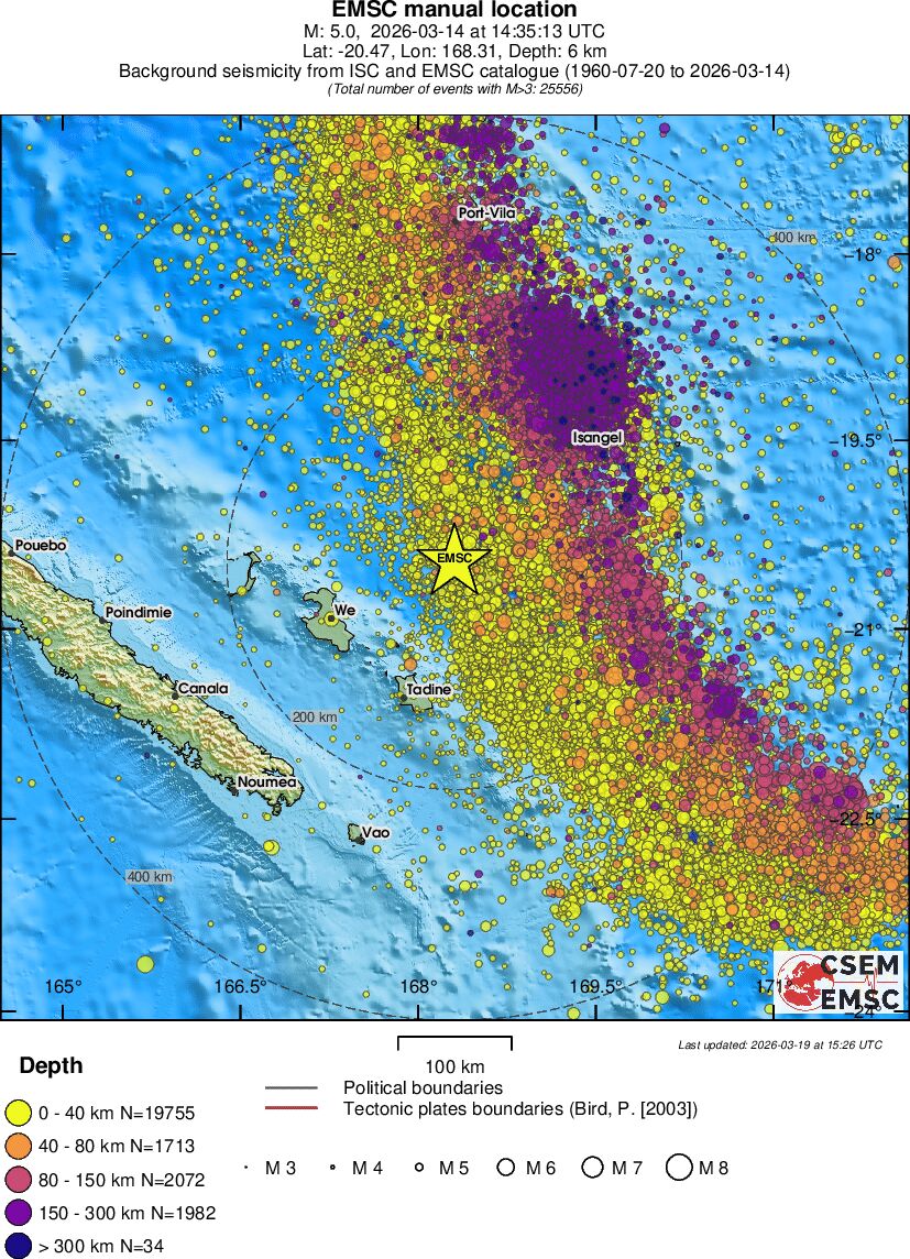 regional historical seismicity