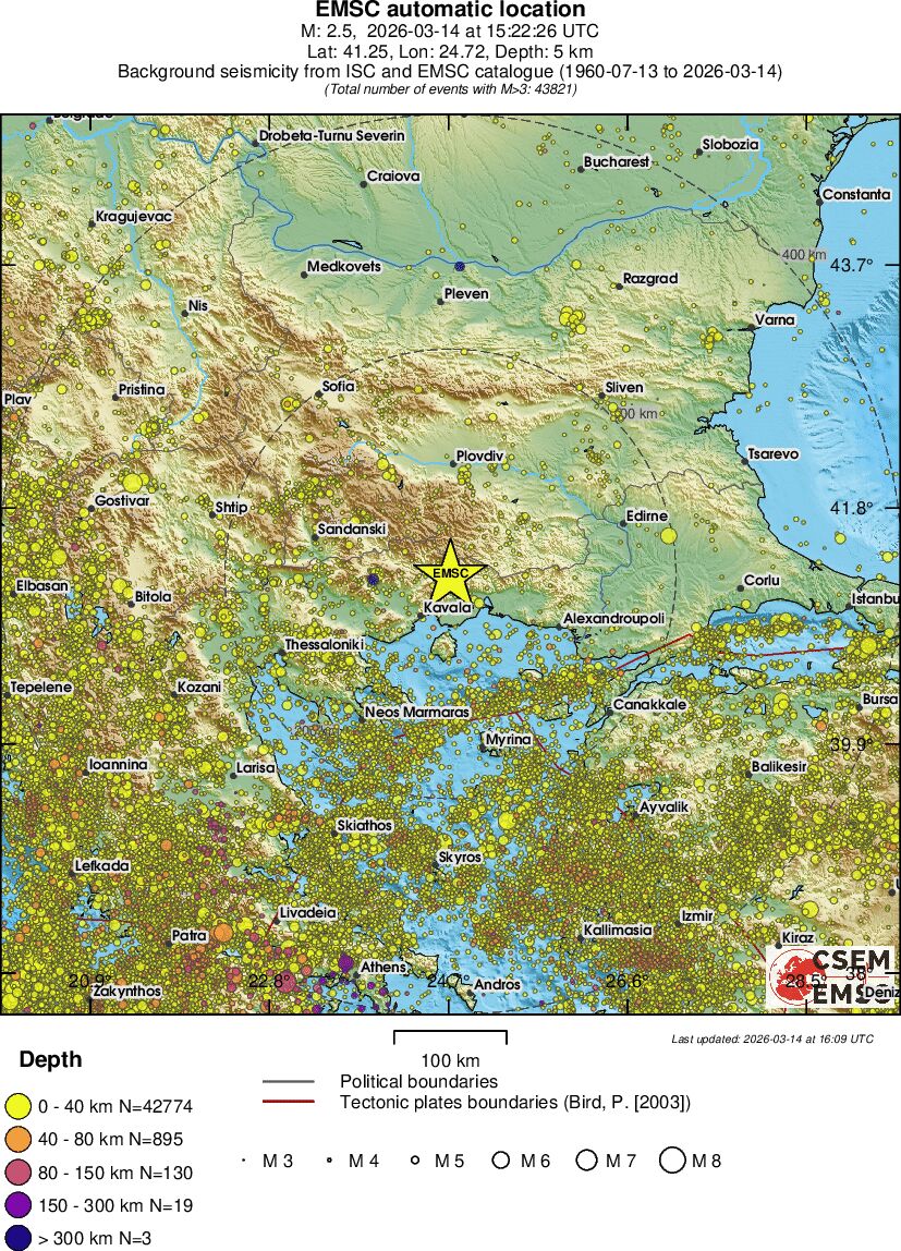 regional historical seismicity