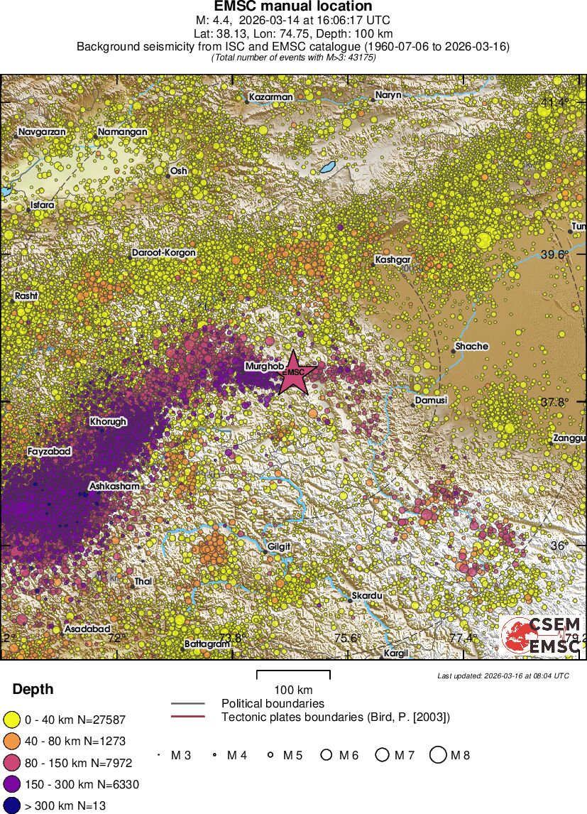 regional historical seismicity