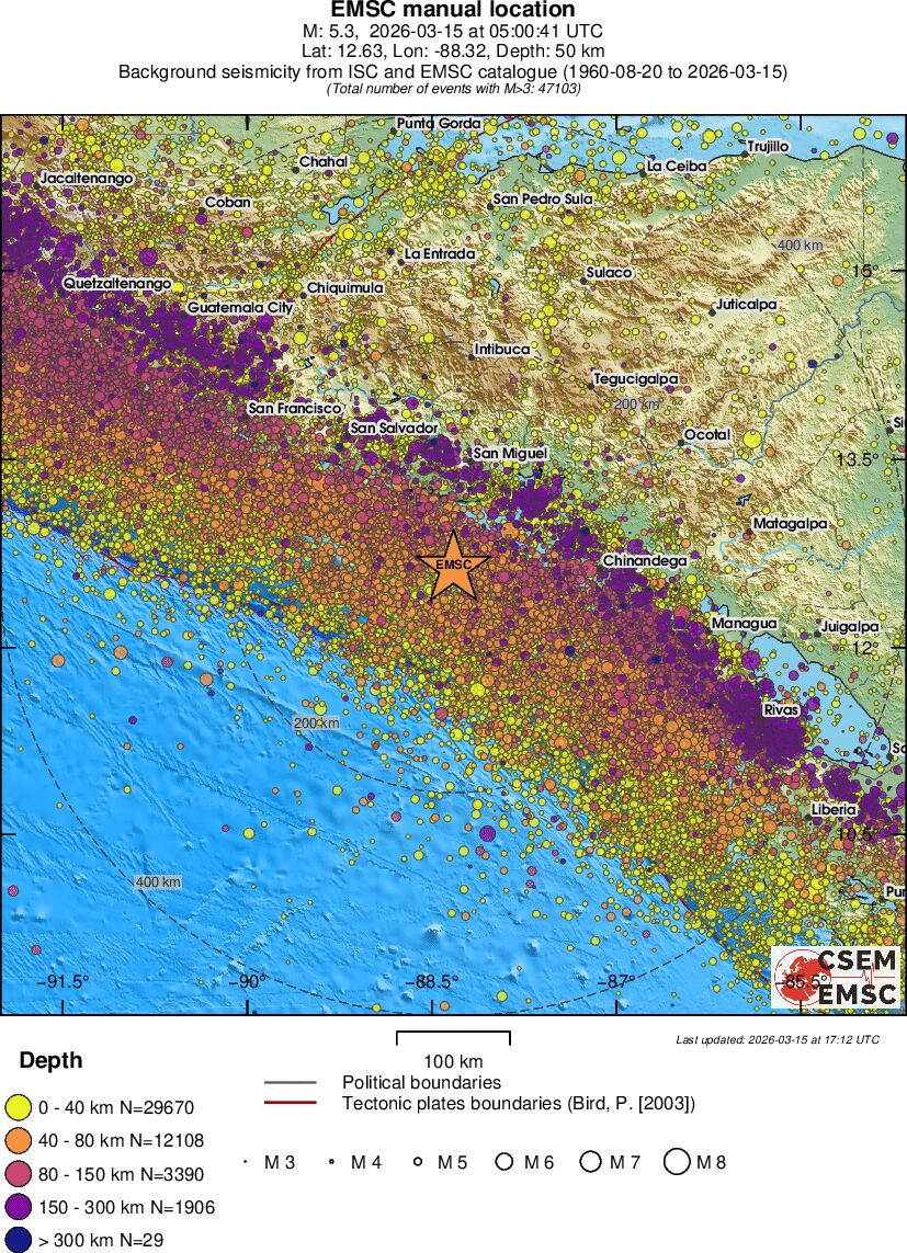 regional historical seismicity