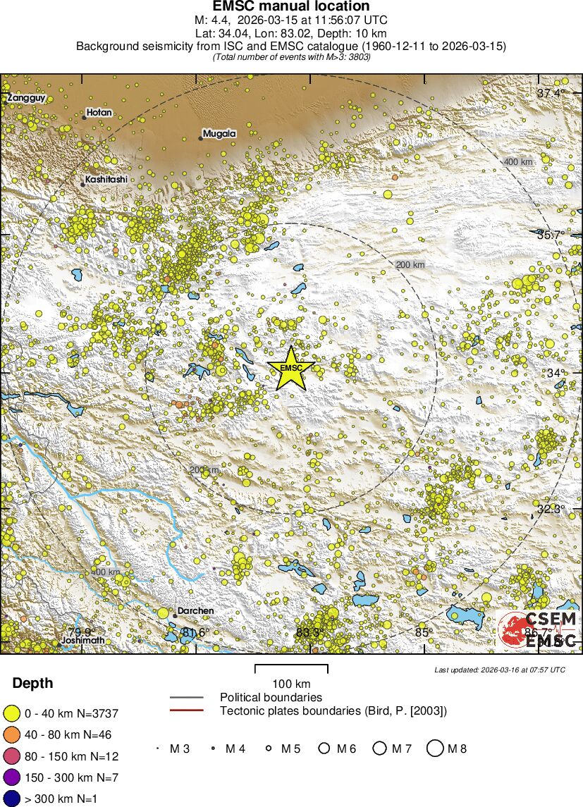 regional historical seismicity