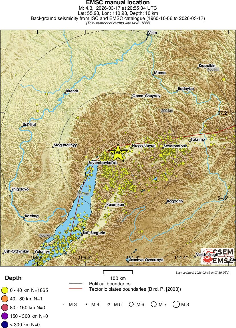 regional historical seismicity