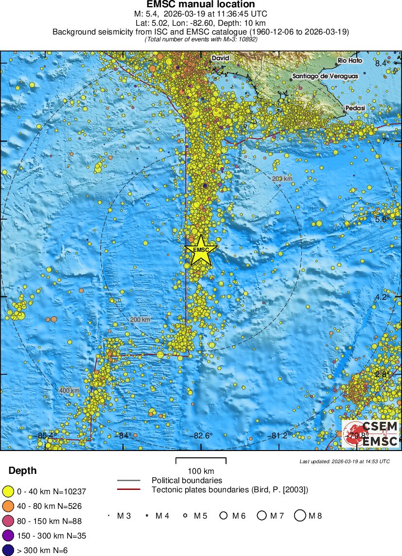 regional historical seismicity