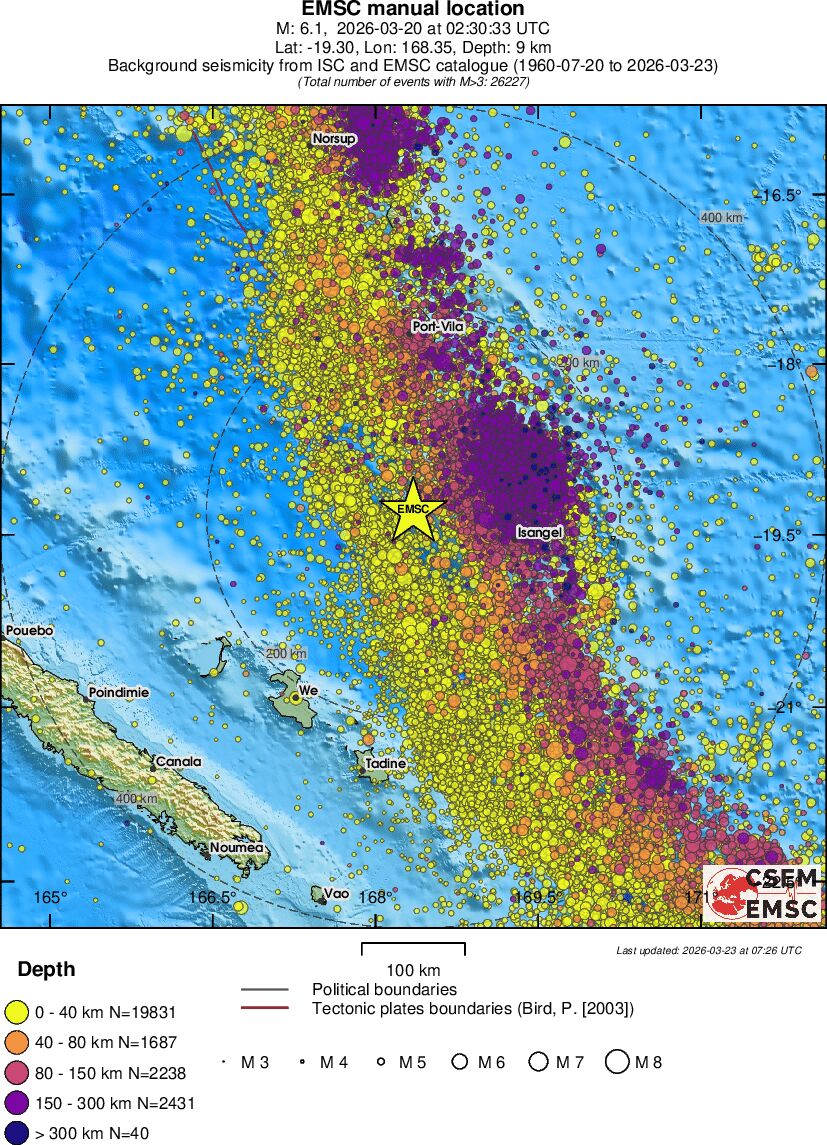 regional historical seismicity